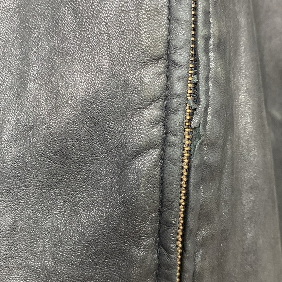 Vintage Gallery Full Leather Jacket Zip front size large - Picture 7 of 15